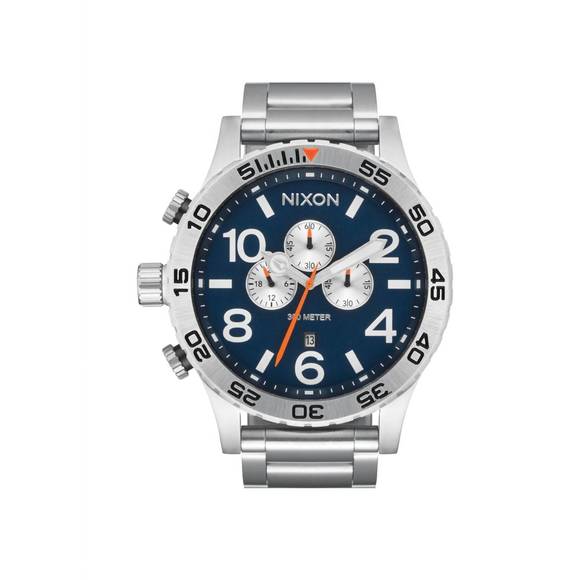 NEW NIXON men's 51-30 chrono analog fashion watch in silver/midnight - Picture 1 of 4